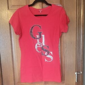 GUESS Bold Red Short Sleeve Tee
